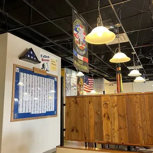 a view of the dining area