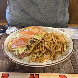a plate of food on a table