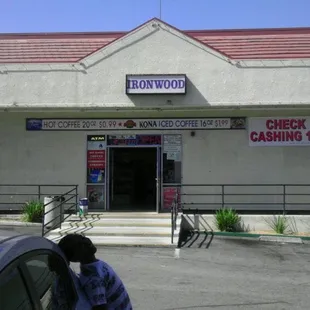 the entrance to the store