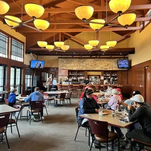 people sitting at tables