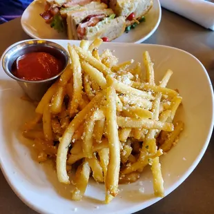 Garlic Fries and Golf Club Sandwich