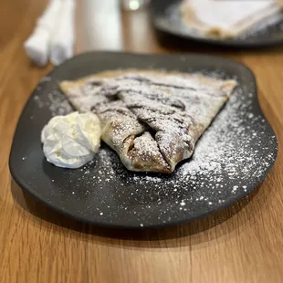 The crepes and drink