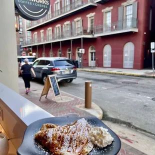 An Apple and Caramel Crepe.