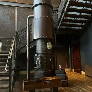 Lobby decor. There's a definite industrial/steampunk vibe..
