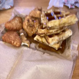 Johnny Lytle waffles and hash browns