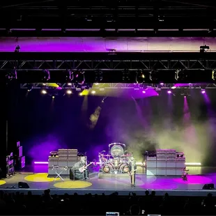 a band performing on stage