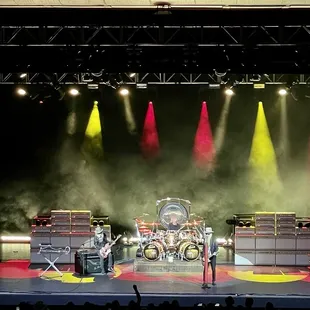 a band performing on stage