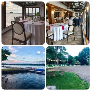 We sat in the patio area. Was a beautiful night.