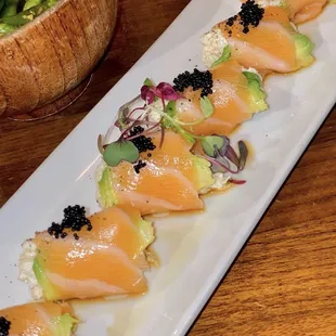 Salmon Blue Crab Roll