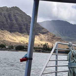 Pulling into the dock at the end of the