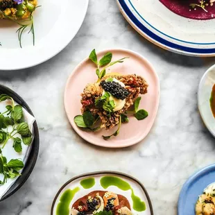 a selection of dishes