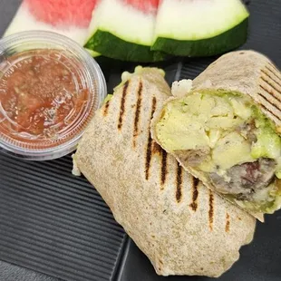 Veggie breakfast burrito