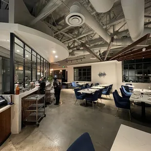 Clean and modern dining area