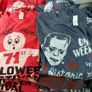 a variety of t - shirts
