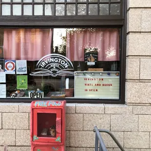 Window and free food box outside