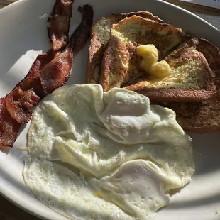 Irvs breakfast with two eggs over easy