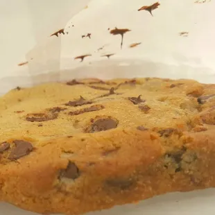 Large warm and melty chocolate chip cookie (4/9/21)