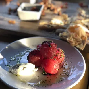 Balled Watermelon Salad