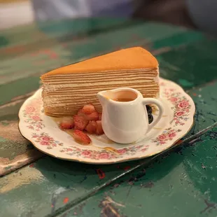 Thai Tea Crepe Cake