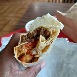 This is what a burrito should look like without the filler