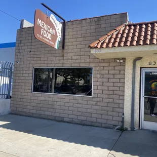 the front of the restaurant