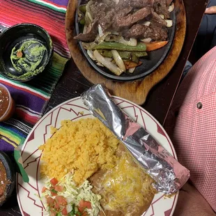 Beef fajita plate