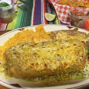 Asada chimi with green sauce $21 46 and just realized I never got the sour cream  I paid for.