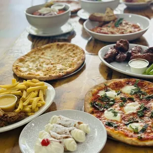 a table full of food