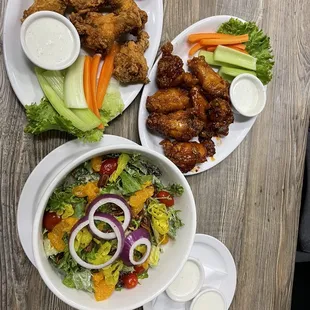 Isabela salad and Long Island wings!