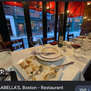 This was our table - photo stolen from Open Table. We enjoyed watching the street as we ate.