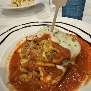 16 layer lasagna with Italian sausage Finished