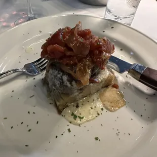 Gorgonzola tenderloin topped with a spectacular chutney.