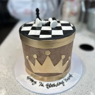 a cupcake with a crown on top
