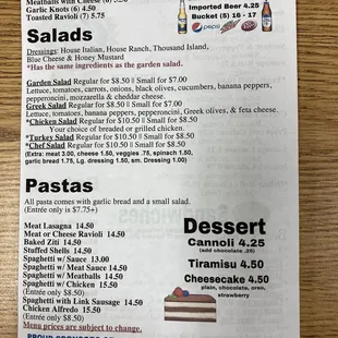 page 4 of menu as of January 2024