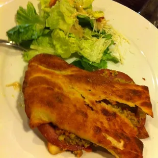 NEVER AGAIN This is 3 strikes ur out! This is supposed to be the 1/2 Muffaletta and salad. Can&apos;t even get a knife through it!