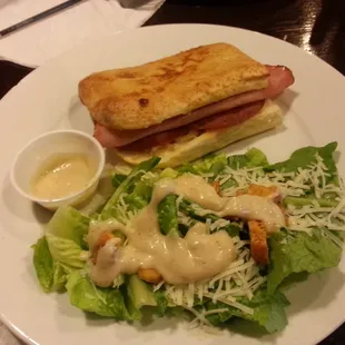 Muffaletta and Caesar salad