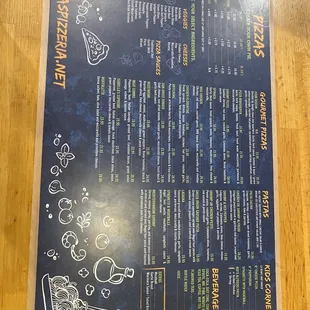 New menus