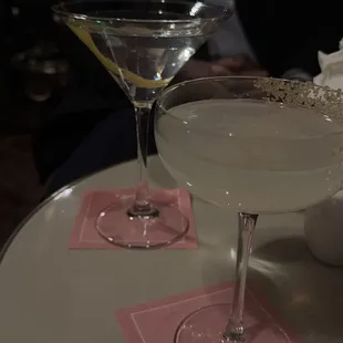 Martini and lemon drop