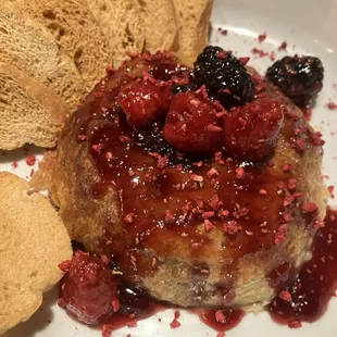Baked brie and berries