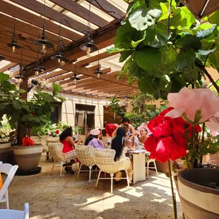 Courtyard seating outdoors