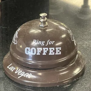 a coffee bell on a counter