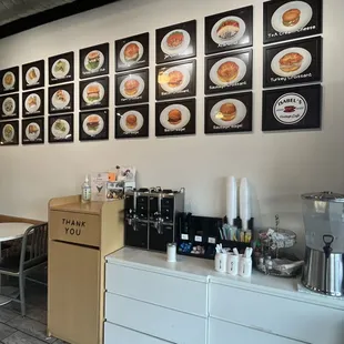 Wall of photos for what&apos;s on the menu