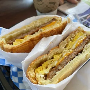 Sausage breakfast sandwich