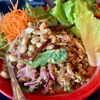 Crispy Rice Ball Croquette Salad