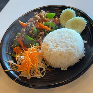 Stir-Fried Basil / Kao Na Grapraw