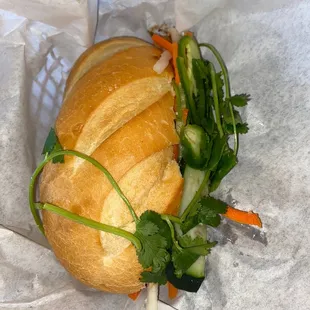 Tofu Sandwich with extra Daikon. The bread is so light and fluffy! Perfect for this sandwich.