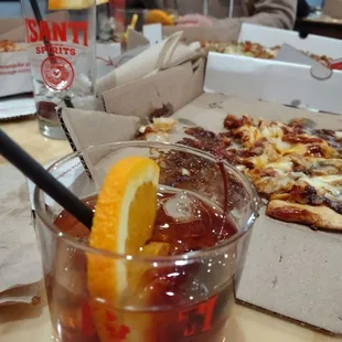 Old Fashioned &amp; delivered Jimmy's BBQ Chicken Pizza
