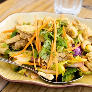 fried fish salad