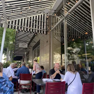 Outdoor area is fun for dinner!