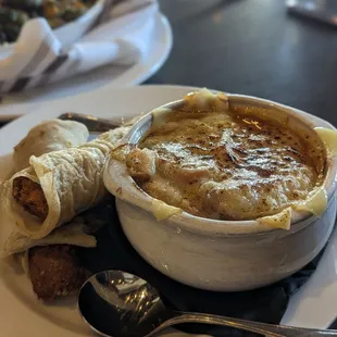 French Onion Soup &amp; Gallete Saucisse